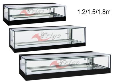 China Estática do refrigerador da exposição do sushi do tampo da mesa que refrigera a vitrina de vidro refrigerada do sushi à venda