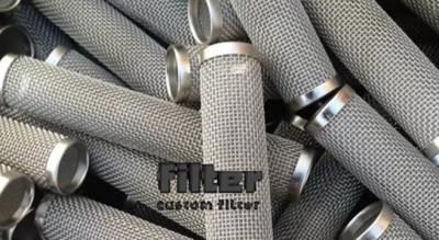 China Custom SS304 SS316 Cylindrical filter elements 5 To 7 Layers cylindrical mesh filter for sale