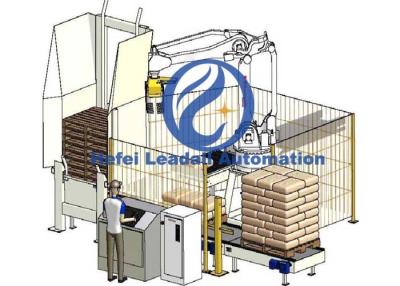 China Steel Automatic Bag Palletizer / Robotic Bag Palletizer Convenient Maintenance for sale
