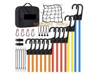 Quality 32 Pieces Storage Heavy Duty Bungee Cord Set With Storage Zipper Bag for sale