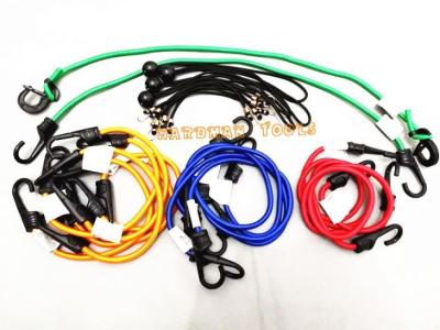 China FIX IT 24 Pieces Elastic Bungee Straps With Hooks Stretch Bungee Cord 10mm for sale