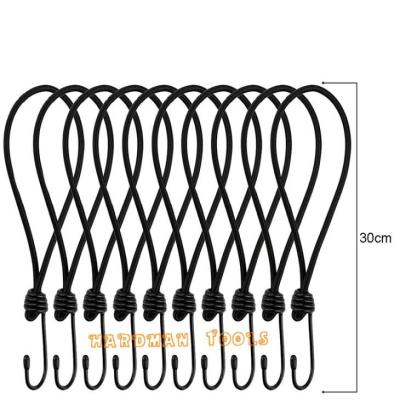 China 10PC Tarp Bungee Cord Hook Ties Tarp Bungee Loop Elastics UV Resistant for sale
