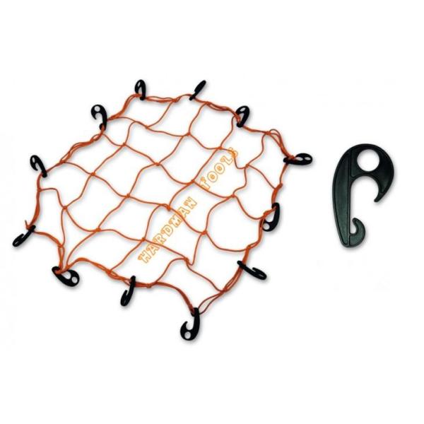 Quality 75X75CM Bungee Mesh Cargo Tie Down Net With 12pcs Nylon Hooks for sale