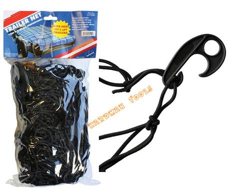 Quality 1.2X1.8M Trailer Bungee Cargo Net Good Wear Resistance With Black Nylon Hooks for sale