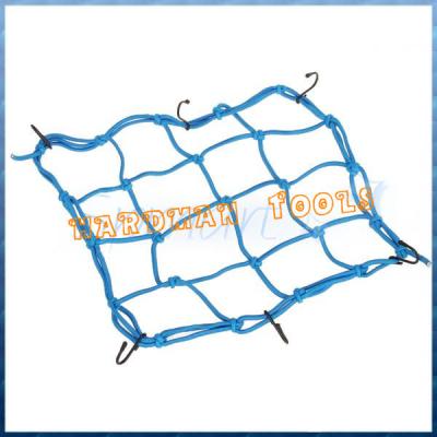 China 4mmx38cmx38cm Rubber Cargo Net With Black 6 Coated Vinyl Steel Hooks for sale