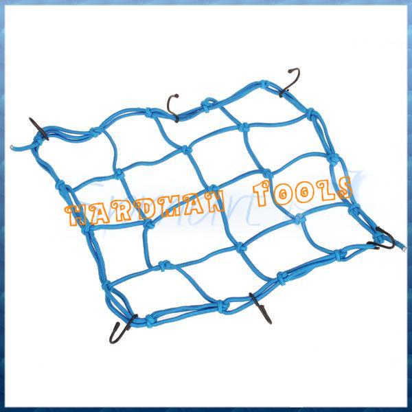 Quality 4mmx38cmx38cm Rubber Cargo Net With Black 6 Coated Vinyl Steel Hooks for sale