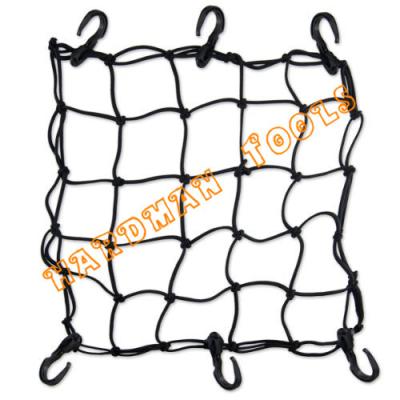 China 38cm PP Material Cargo Mesh Bungee Net Bungee Cord Netting With Plastic Hooks for sale