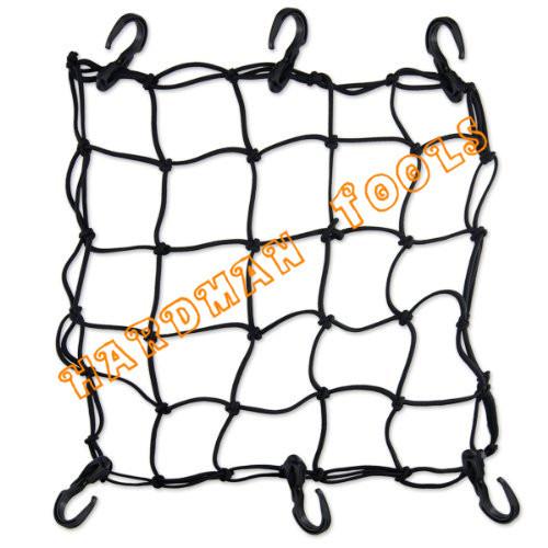 Quality 38cm PP Material Cargo Mesh Bungee Net Bungee Cord Netting With Plastic Hooks for sale