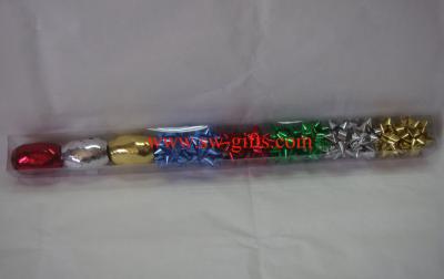 China PP christmas ribbon bow star christmas decoration ribbon wired ribbon carft for sale