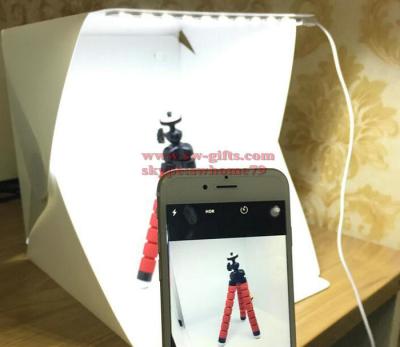 China Portable Folding Lightbox Photography Studio Softbox LEDLight Soft Box Tent Kit for iPhone Samsang DSLR Camera Backgroud for sale