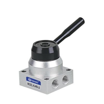 China Manera manual neumática 4/2 de la válvula K34R8-L8 del botón negro válvula de aire manual de 4/3 maneras en venta