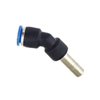 China PLHJ 45 Degree Elbow Male Push Connect Air Fittings , Push In Air Line Fittings No Thread for sale