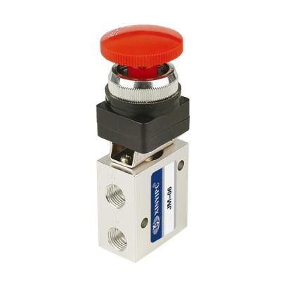 China Plat Round Hand Operated Air Directional Control Valves Stop Type Mechanical Air Valve for sale