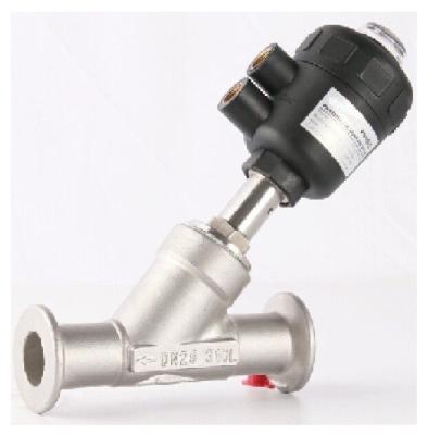 China SS304 PV500 Angle Seat Piston Valve For Medium Up To + 180℃ Tri - Clamp Ends for sale