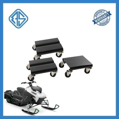 China Deer Black Snow Mobile Dolly Iron 3pc Snowmobile Moving Wheels Lightweight for sale