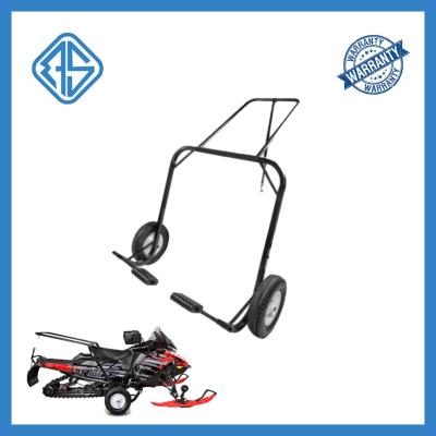 China Black Anti-Slip Snowmobile Dolly Cart Heavy Steel 1500LBS Snowmobile Moving Cart for sale