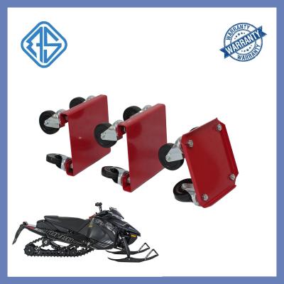 China Solid Rubber Snowmobile Mover Dolly Roller Set Universal Wheel Rubber Casters for sale