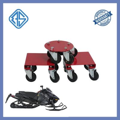 China Big 1500 Pounds 10 Inch Snowmobile Dolly Casters Red Heavy Duty for sale