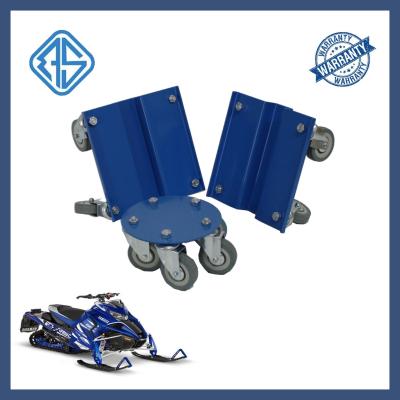 China Blue Steel Mini Snow Mobile Dolly Wheel 1500 Lb Rectangle Snowmobile Roller Set for sale
