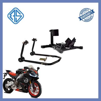 China Motorcycle Paddock Stand Front Wheel Engine Rear Rotate Steel Tube Material for sale