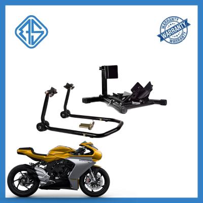 China Lifting Support Motorcycle Frame Stand Front Fork Paddock Stand Move Cart for sale