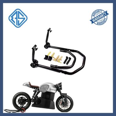 China PVC Wheel Motorcycle Frame Stand Move Cart Firm Display Long Lever Handle for sale