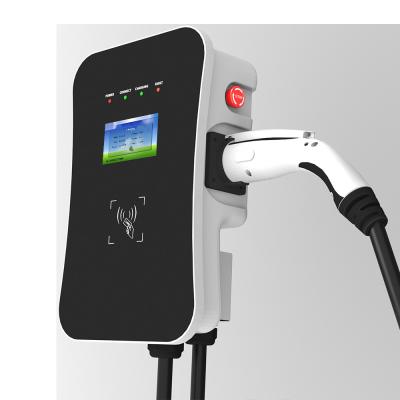 China J1772 Wallbox Level 2 Smart Charger 1-3 Phase 7kw With Electric Car for sale