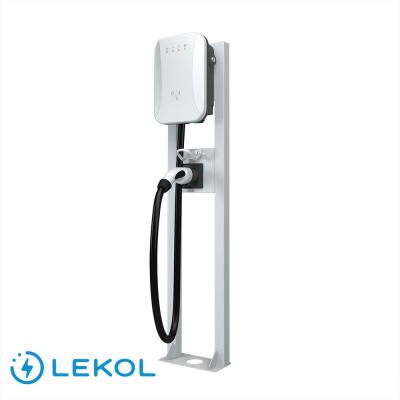 China Rfid Type 2 Electric Car 32A Smart Ev Charging Station for sale