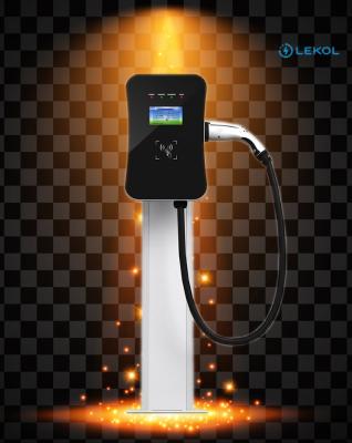 China Ocpp Type 2 11kw Ev Car Charging Station With Big Screen for sale