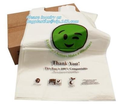 China biodegradable packing bags, Biobag Compostable T-Shirt Bag, Compostable t-shirt bag, degradable bag manufacturer vest ca for sale