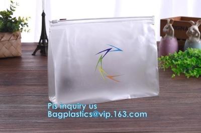 China Fabric zipper professional vinyl slider bag pvc zipper bag, clothing packaging pvc slider zipper bag, slider zipper bag for sale