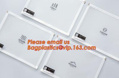 China hot selling cheap A4, A5, A6, B5 transparent plastic pe zip lock files bag /zip wallet with printing for sale