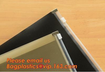 China Cheap promotional clear zip lock waterproofe plastic pvc zipper file folder bag for sale
