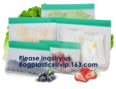 China Reusable PEVA Standing Bag for Food Storage and Milk,FDA Reusable Standing Storage Bag,Easy to Seal and Leakproof for sale