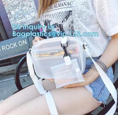 China Stadium Purse PVC Handbag Chain Crossbody Bag, holographic transparent pvc handbag korean crossbody jelly bag, Travel ma for sale