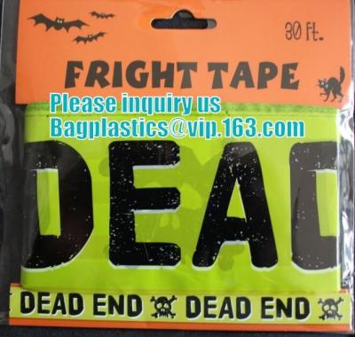 China Rolls Halloween Caution Party Tape,Party halloween banner , plastic streamer caution party tape, fright tape bagease for sale