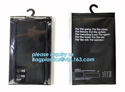 China custom printed aluminum foil lined hook hanger zip lock sock packaging bag,PVC bag/PVC hook bag /PVC hanger bag for Unde for sale
