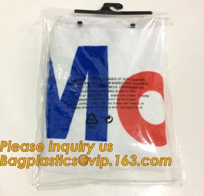 China waterproof pvc swimwear bagwith hanger/pvc bikini bag/plastic bikini packaging bag plastic Zip lockk bag swimwear  bagease for sale