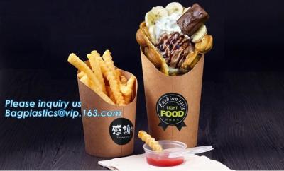China French fries cone,chips french fries packaging,Size Kraft Cardboard Cone French Fries Printed Paper Cones bagease packag for sale