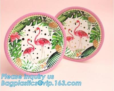 China 6 Inch Custom Printed Happy Birthday Disposable Paper Plates,100% Biodegradable Compostable Disposable Paper Plate pack for sale