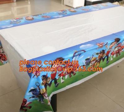 China Lovely 108cm disposable Birthday tablecloth Cartoon Winnie the pooh kids happy birthday party plastic tablecover supplie for sale