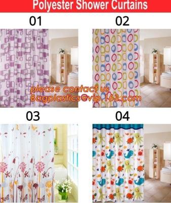 China bath mats sets shower curtains, POLYESTER BATHROOM CURTAIN, HOTEL SHOWER CURTAIN, PEVA bath curtain, polyester cotton fa for sale