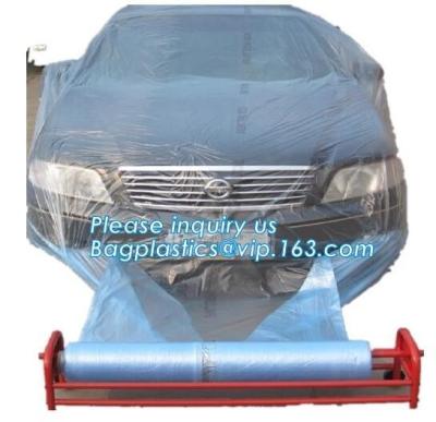 China auto polyurethane masking plastic for painting 4*300m, 3m plastic auto paint masking protection film for cars, bagplasti for sale