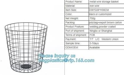 China Wholesale china trade decorative laundry metal wire material storage basket, Storage Metal Wire Fruit Basket hanging wir for sale