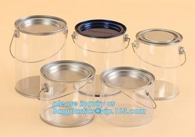 China aluminum tin aluminum container jar with clear window top aluminum cans with screw lid for cosmetic/food bagplastics pac for sale