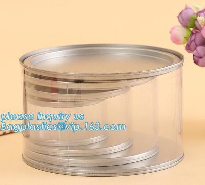 China PET Jar 85mm neck size food grade clear PET plastic Can screw type with aluminium easy open endsPackaging plastic can 25 for sale