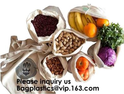 China Reusable Produce Bags of Unmatched Quality - Natural Cotton Mesh is Biodegradable,Cotton Packing Bags For Fruit & Vegeta for sale