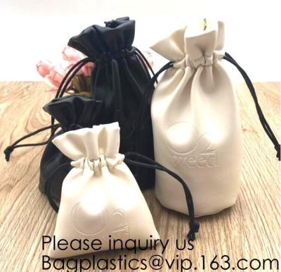 China Custom Logo Acceptable Multi Sizes Black Drawstring PU Leather Promotional Gifts Pouches Bags Jewelry, Gift,Hair, Shoes, for sale