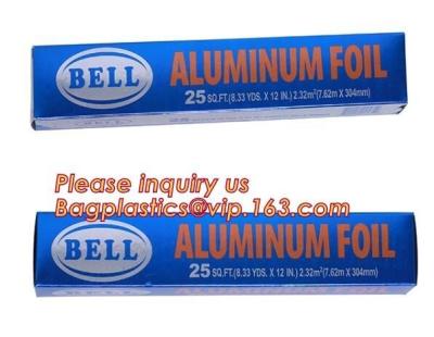 China Household kitchen use aluminum foil sheet rolls for food package,Cooking Baking Household Aluminum Foil Paper Rolls for sale