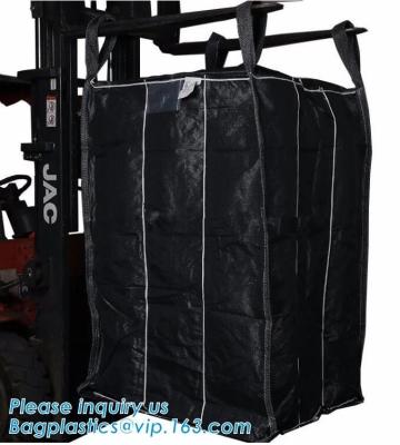 China OEM 1 ton 2 ton PP woven big bags shipping jumbo bulk bag,High Quality 2 loops pp woven big bag,100% New Virgin Polyprop for sale
